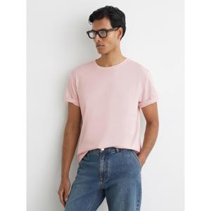 REISS Bless Cotton Crew-Neck Tailored-Fit T-Shirt